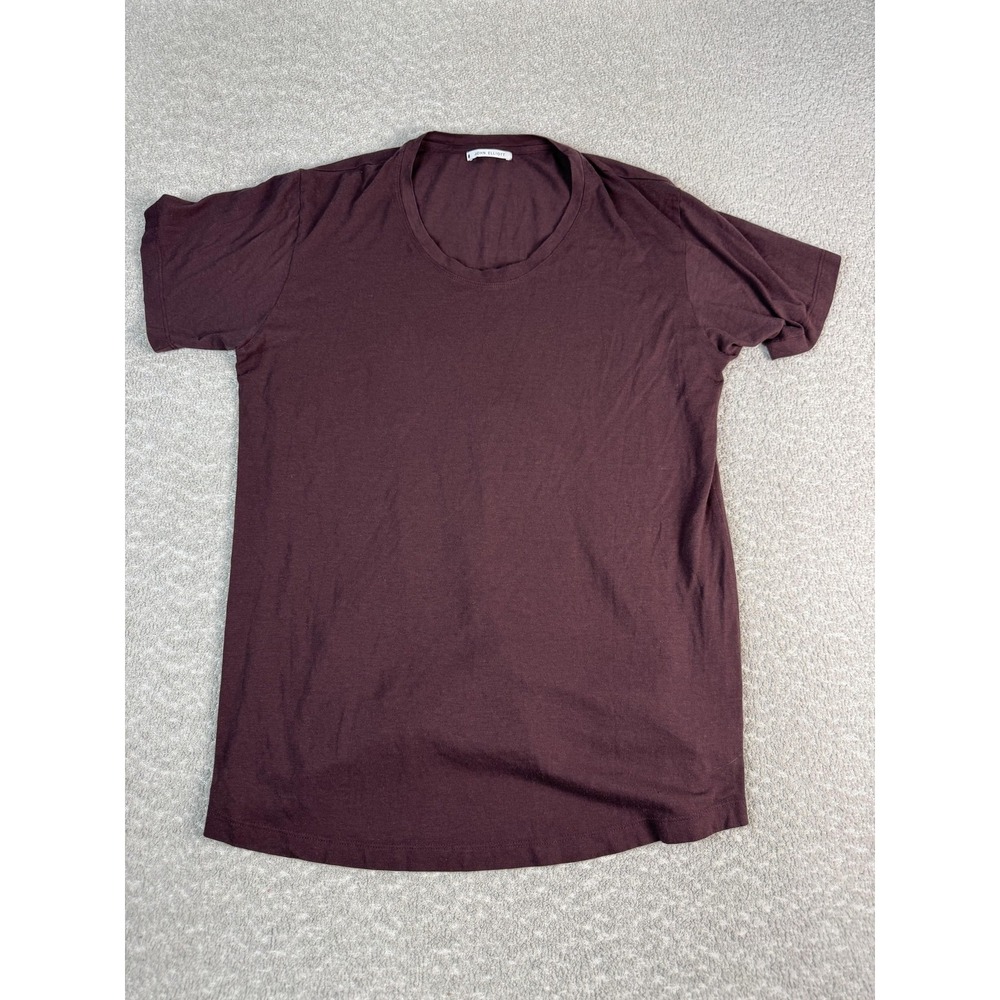 John Elliott Shirt Mens 4 Red Supima Cotton Modal Crewneck Soft‎ Tee Made USA
